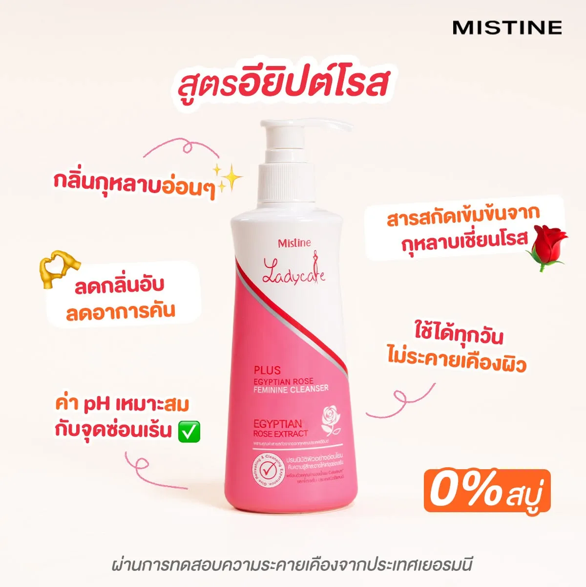 น้ำยาอนามัยเลดี้แคร์ ดูแลจุดซ่อนเร้น LADYCARE PLUS EGYPTIAN ROSE FEMININE CLEANSER